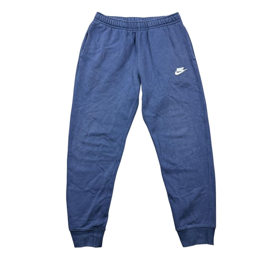 Nike Jogger Sweatpants Men Medium Blue Club Fleece Workout Gym Casual Sportswear